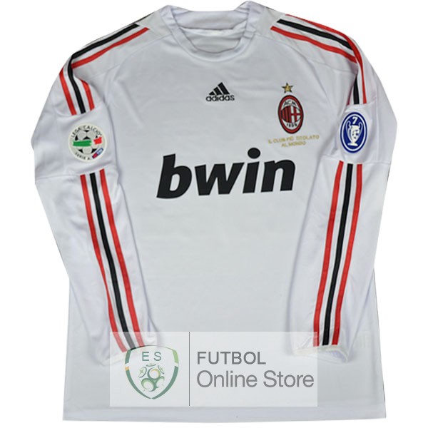 Retro Camiseta AC Milan 2008 2009 Manga Larga Segunda