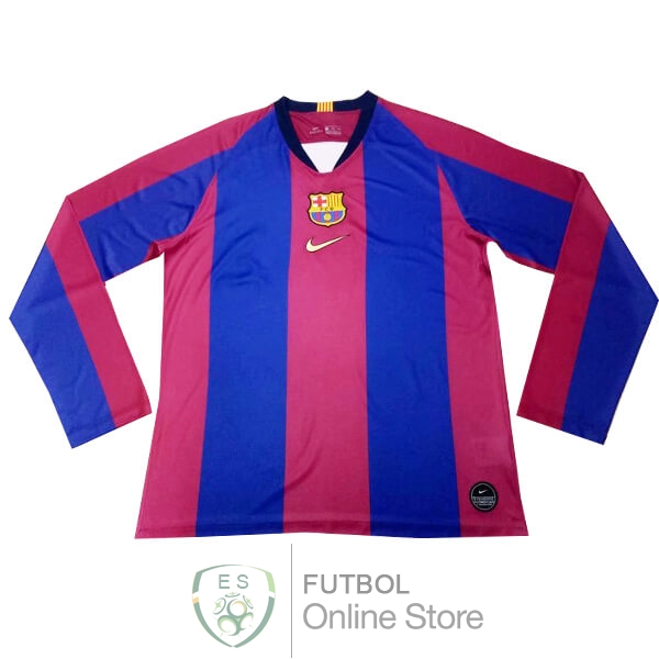 Camiseta Barcelona 120th Manga Larga Azul Rojo