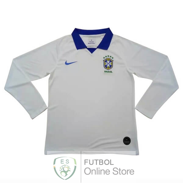 Camiseta Brasil 2019 Manga Larga Segunda