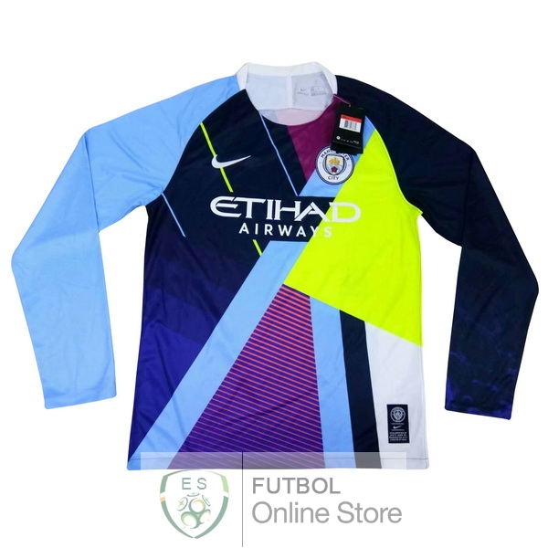 Camiseta Edición Conmemorativa Manga Larga Manchester city 19/2020