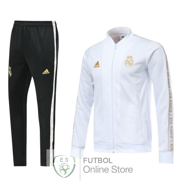 2019/20 Azul Blanco Chaqueta Ensemble Complet Real Madrid 2019/20 Azul Blanco Chaqueta Ensemble Complet Real Madrid
