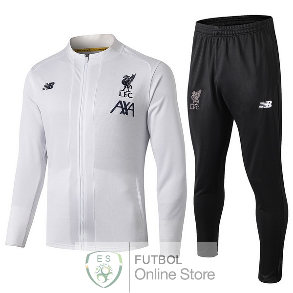 2019/20 Blanco Negro Chaqueta Ensemble Complet Liverpool 2019/20 Blanco Negro Chaqueta Ensemble Complet Liverpool