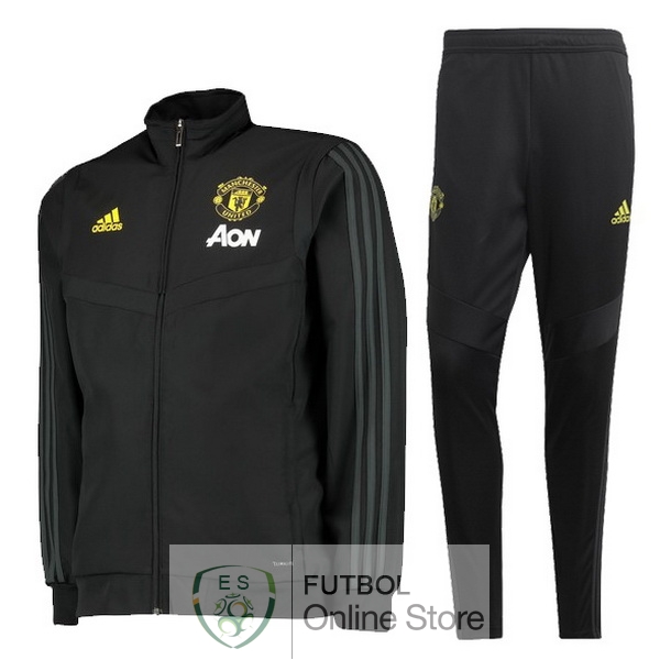 2019/20 Negro Amarillo Chaqueta Ensemble Complet Manchester United 2019/20 Negro Amarillo Chaqueta Ensemble Complet Manchester United