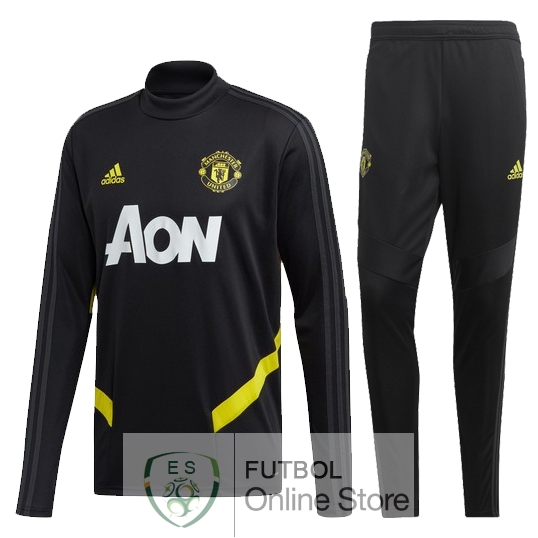 2019/20 Oro Negro Chaqueta Ensemble Complet Manchester United 2019/20 Oro Negro Chaqueta Ensemble Complet Manchester United