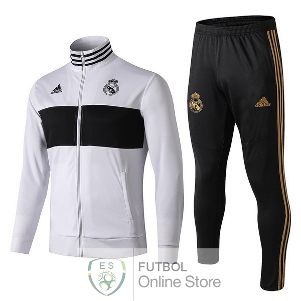 2019/20 Blanco Negro Chaqueta Ensemble Complet Real Madrid 2019/20 Blanco Negro Chaqueta Ensemble Complet Real Madrid