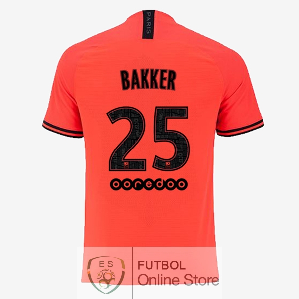 Camiseta Bakker Paris Saint Germain 19/2020 Segunda