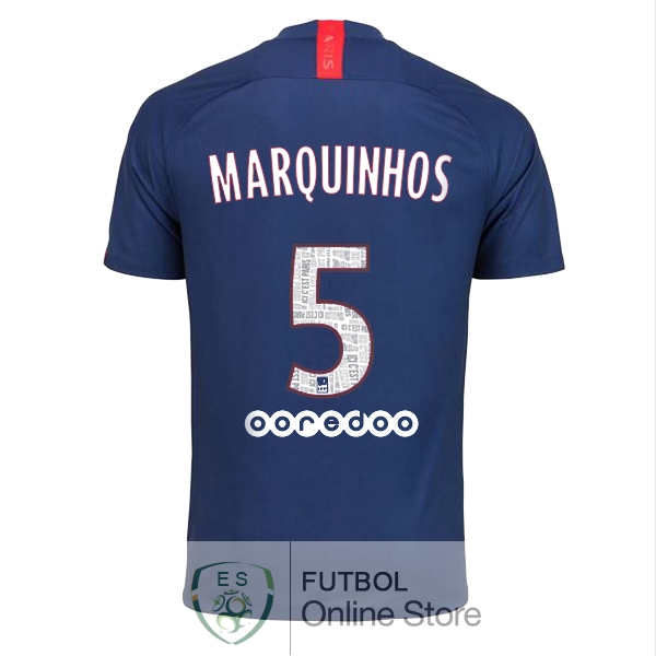 Camiseta Marquinhos Paris Saint Germain 19/2020 Primera