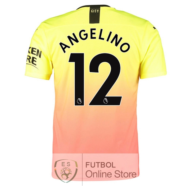 Camiseta Angelino Manchester city 19/2020 Tercera