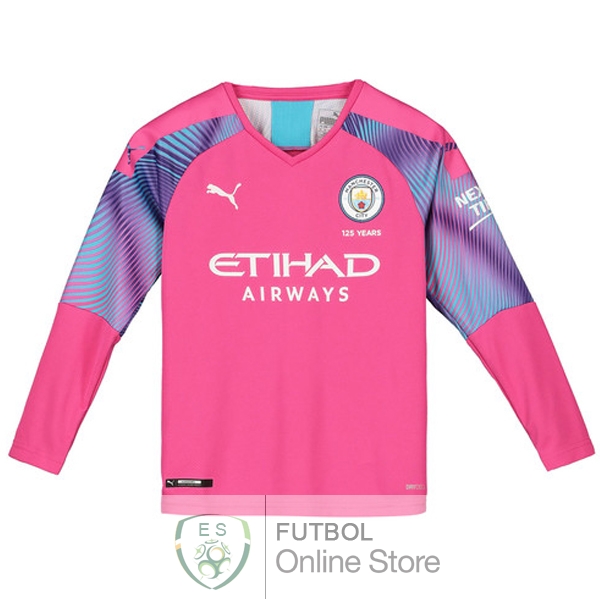 Camiseta Manchester city 19/2020 Manga Larga Portero Rosa