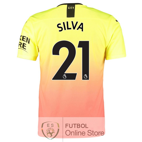 Camiseta Silva Manchester city 19/2020 Tercera