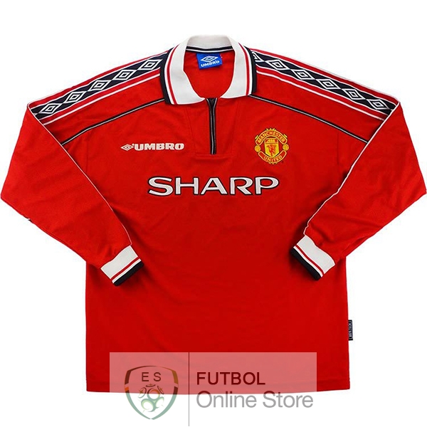 Retro Camiseta Manchester United 1998 1999 Manga Larga Primera