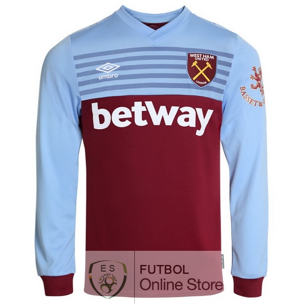 Camiseta West Ham United 19/2020 Manga Larga Primera