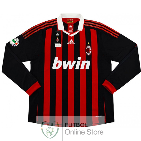 Retro Camiseta AC Milan 2009 2010 Manga Larga Primera