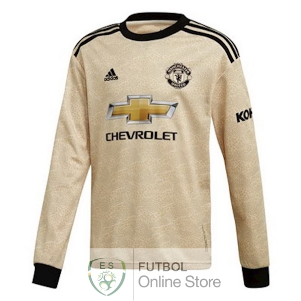 Camiseta Manchester United 19/2020 Manga Larga Segunda