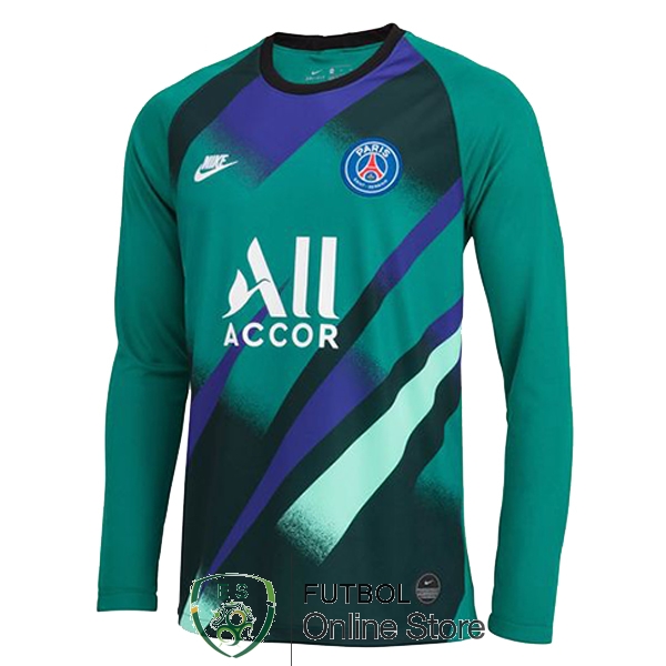 Camiseta Paris Saint Germain 19/2020 Manga Larga Portero Verde