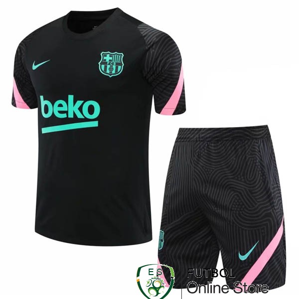 Entrenamiento Barcelona Conjunto Completo Negro Verde 20/2021