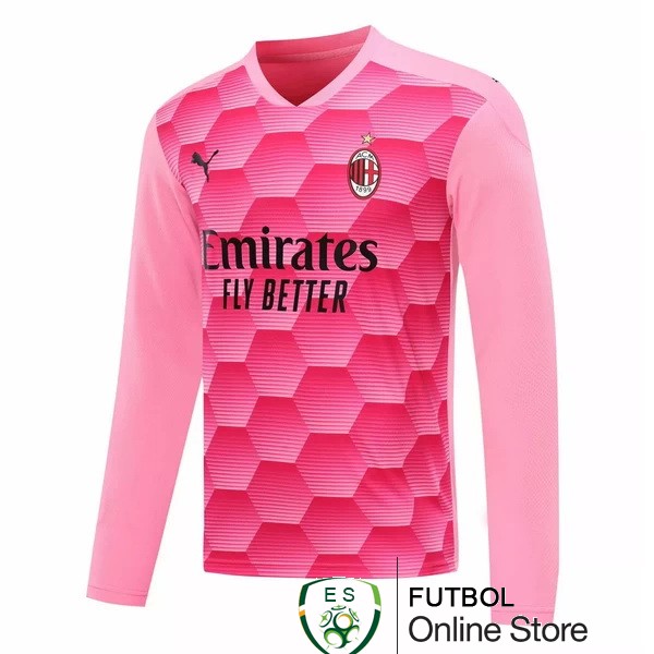 Camiseta AC Milan 20/2021 Manga Larga Portero Rosa