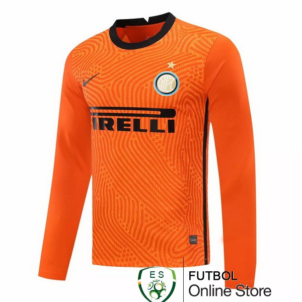 Camiseta Inter Milan 20/2021 Manga Larga Portero Naranja