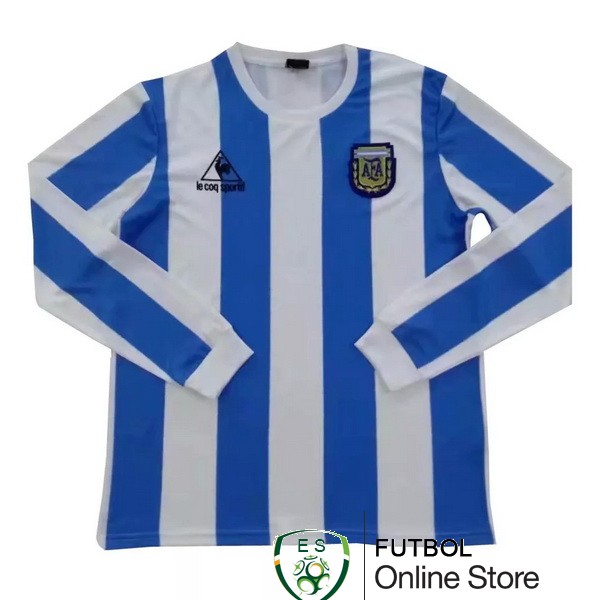 Retro Camiseta Argentina 1986 Manga Larga Primera