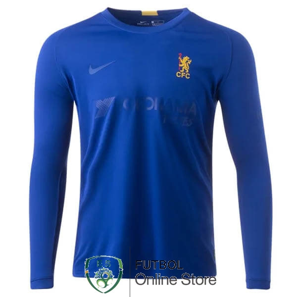 Camiseta Chelsea 50th Azul Manga Larga