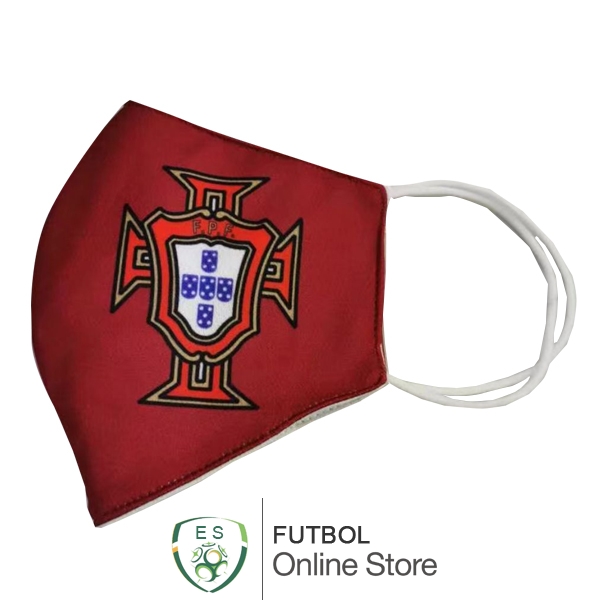 Mascara Futbol Portugal Toalla Rojo