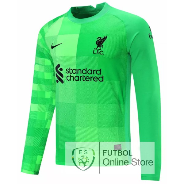 Camiseta Liverpool 21/2022 Manga Larga Portero Primera