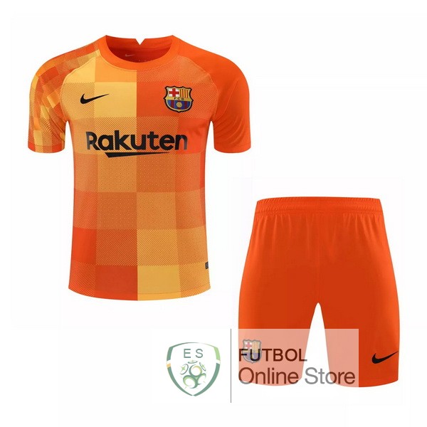 Camiseta Barcelona Ninos 21/2022 Portero Naranja