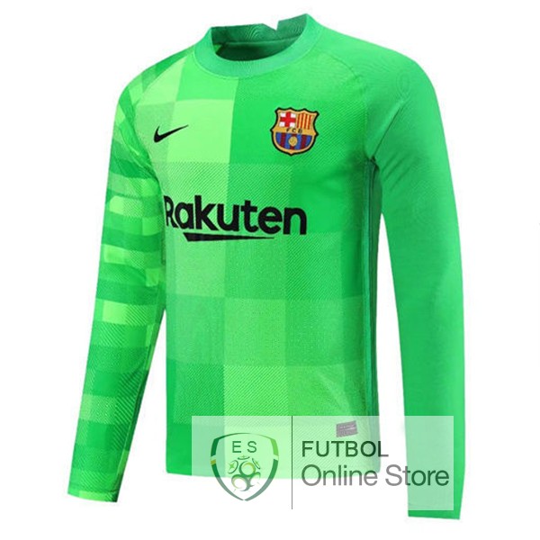 Camiseta Barcelona 21/2022 Manga Larga Portero Verde