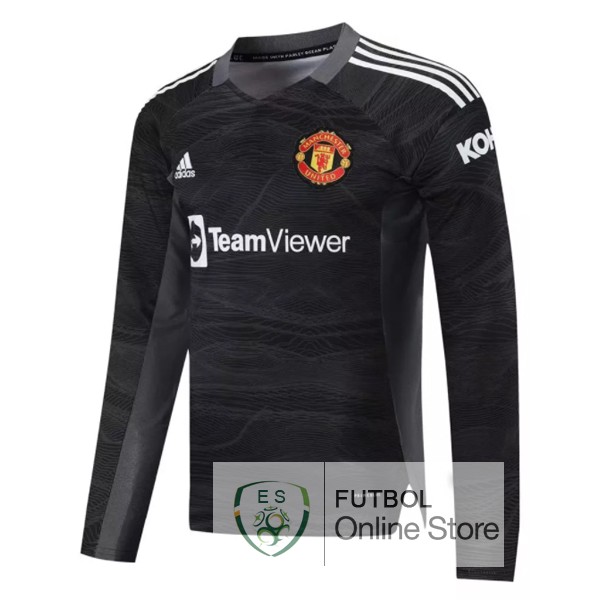 Camiseta Manchester United 21/2022 Manga Larga Portero Segunda