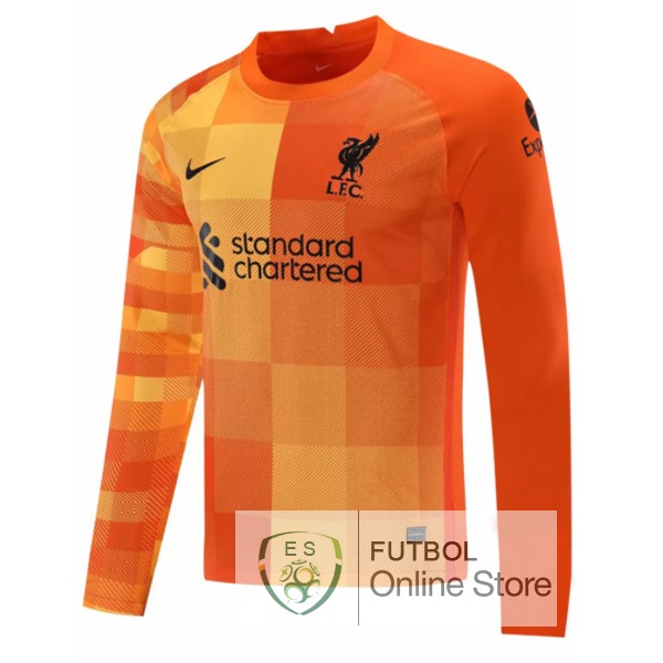 Camiseta Liverpool 21/2022 Manga Larga Portero Tercera
