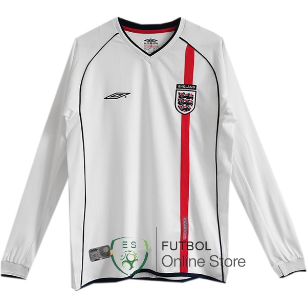 Retro Camiseta Inglaterra 2002 Manga Larga Primera