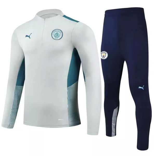 Camiseta Manchester City Chandal Ninos 21/2022 Gris Negro