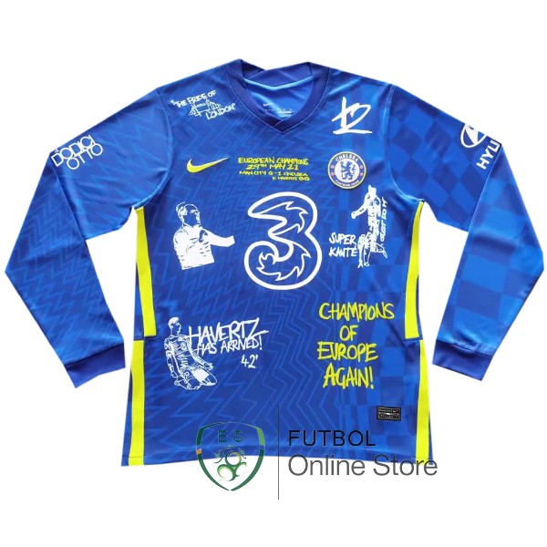 Camiseta Chelsea 21/2022 Manga Larga Especial Azul