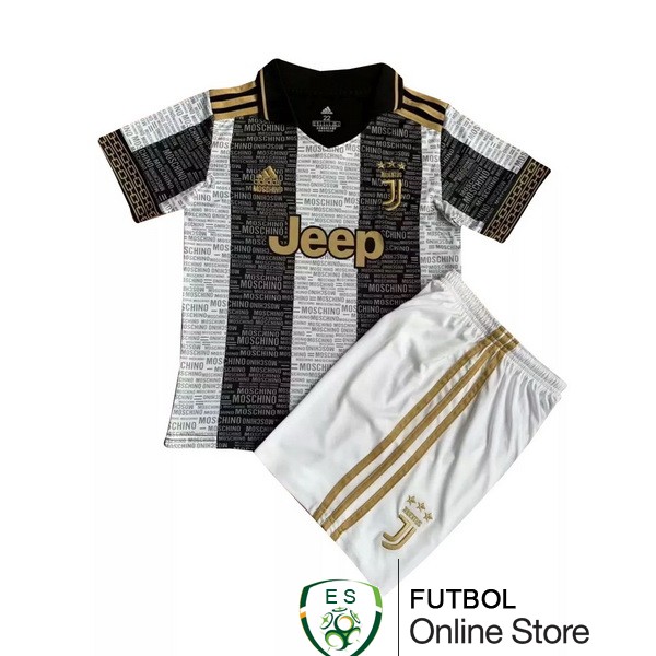 Especial Camiseta Juventus Ninos 20/2021 Gris Blanco
