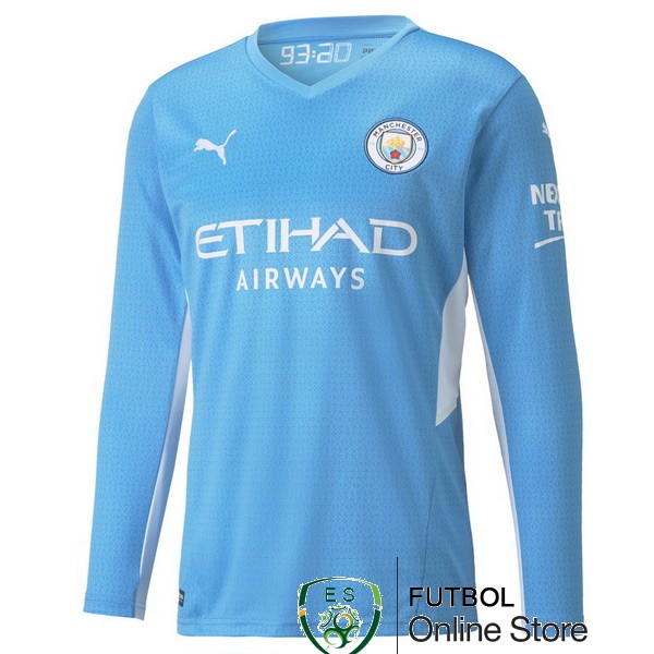 Camiseta Manchester city 21/2022 Manga Larga Primera