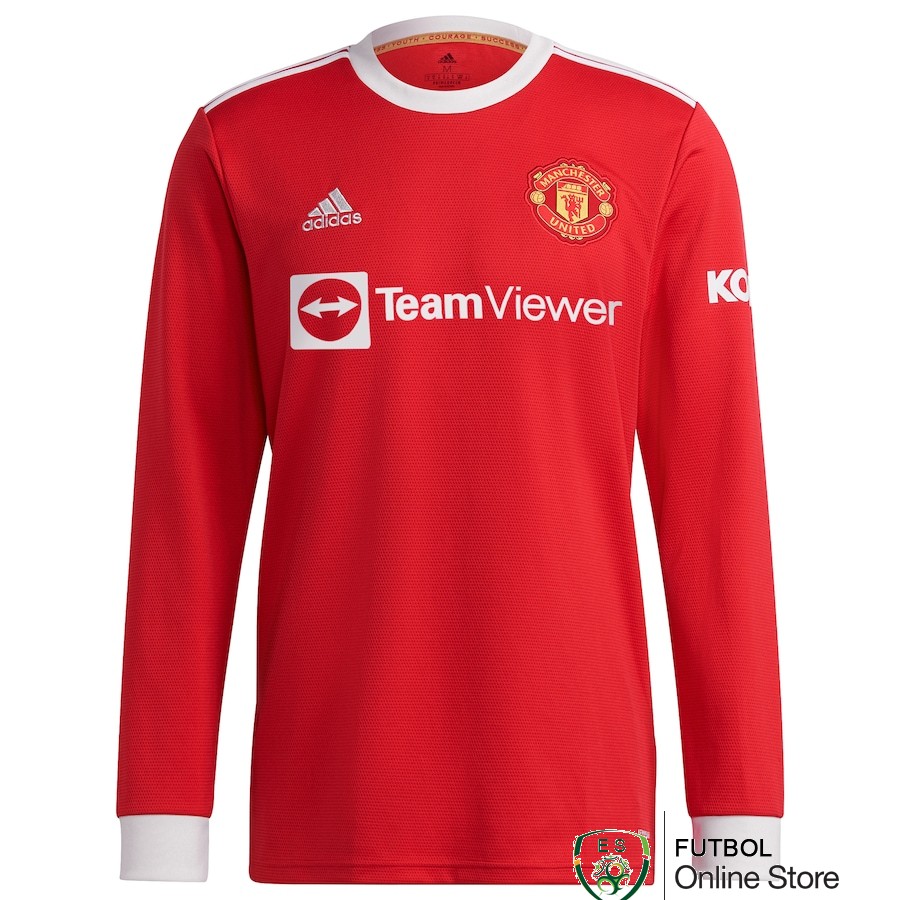 Camiseta Manchester United 21/2022 Manga Larga Primera