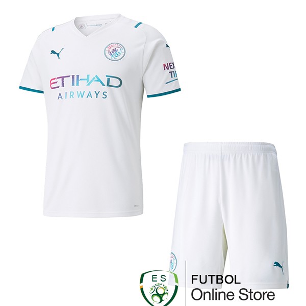 Camiseta Manchester City Ninos 21/2022 Segunda