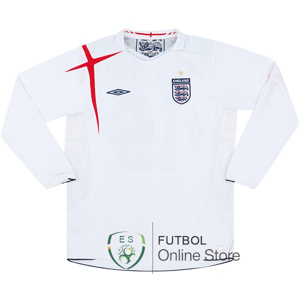 Retro Camiseta Manga Larga Inglaterra 2006 Primera