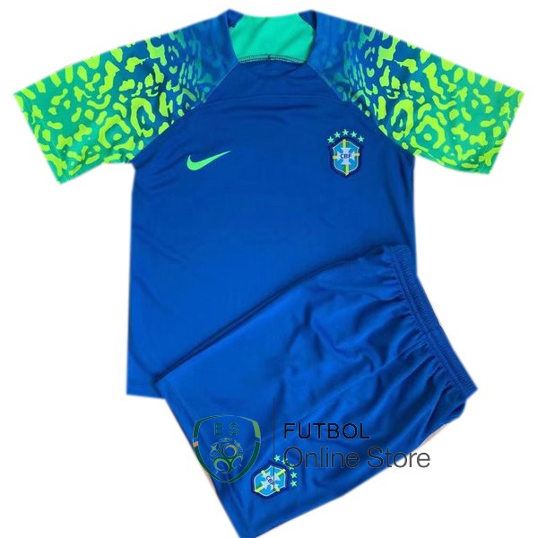 Camiseta Brasil Conjunto Completo Hombre 2022 Concepto Azul
