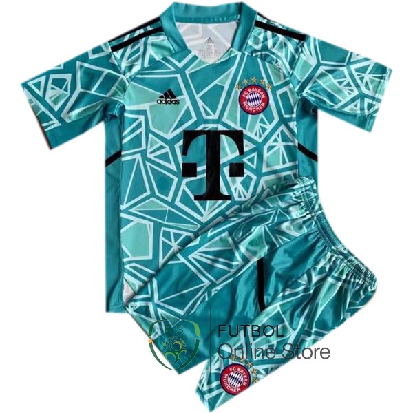 Camiseta Bayern Munich 22/2023 Portero Conjunto Completo Hombre Verde