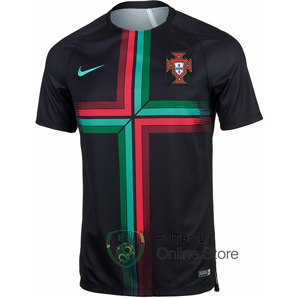 Retro Camiseta Portugal 2018 Pre Match Negro