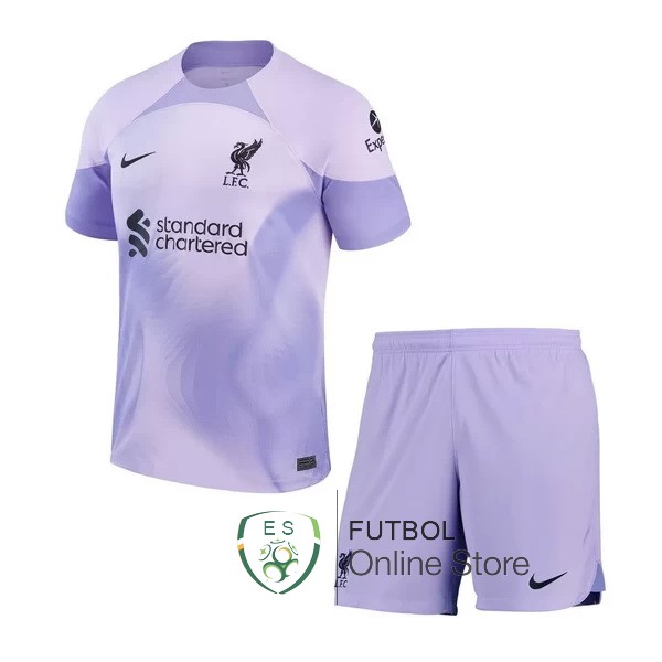 Tailandia Camiseta Portero Liverpool Conjunto Completo Hombre 22/2023 Purpura