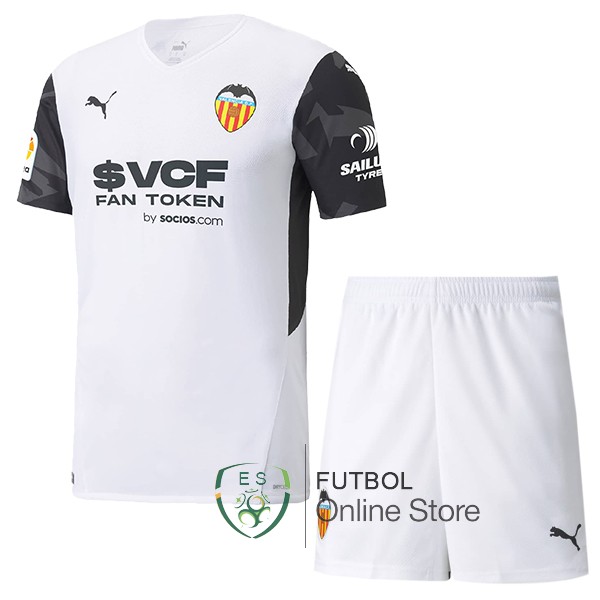 Camiseta Valencia 21/2022 Primera Conjunto Completo Hombre