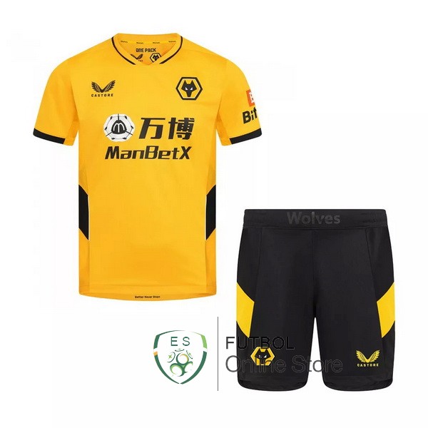 Camiseta Wolves 21/2022 Primera Conjunto Completo Hombre