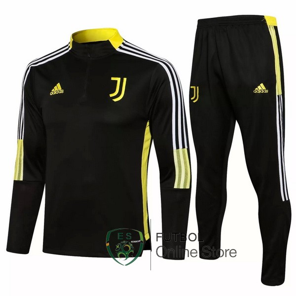 Camiseta Juventus Chandal Ninos 21/2022 Negro Blanco Amarillo
