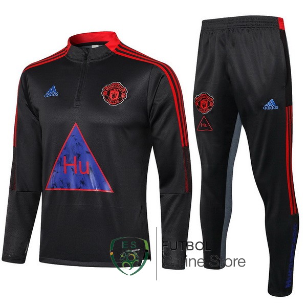 Camiseta Manchester united Chandal Ninos 21/2022 Negro Azul