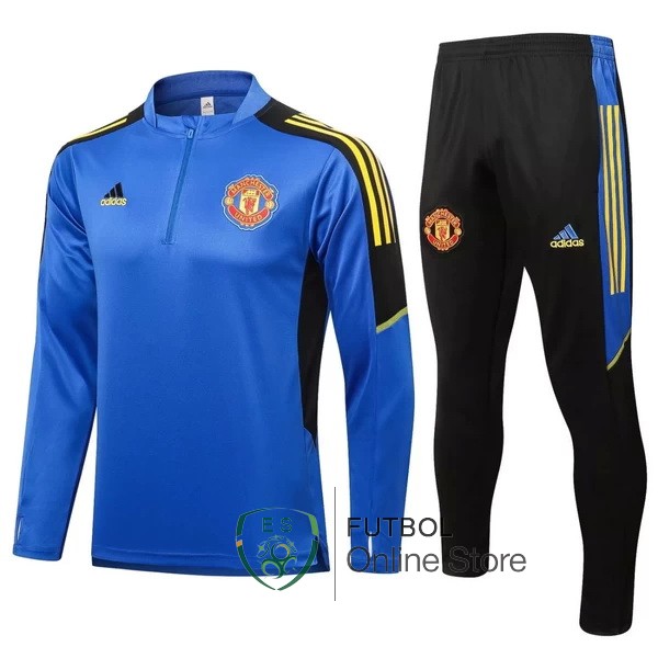 Camiseta Manchester united Chandal Ninos 21/2022 Azul Amarillo Negr