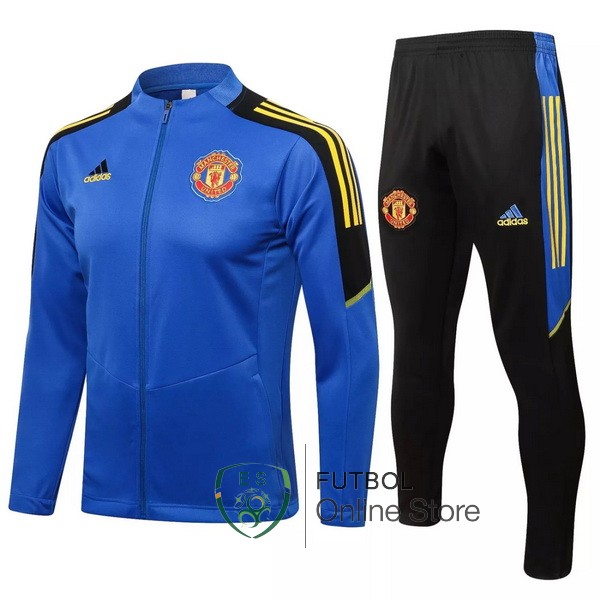 Camiseta Manchester united Chandal Ninos 21/2022 Azul Negro Amarillo