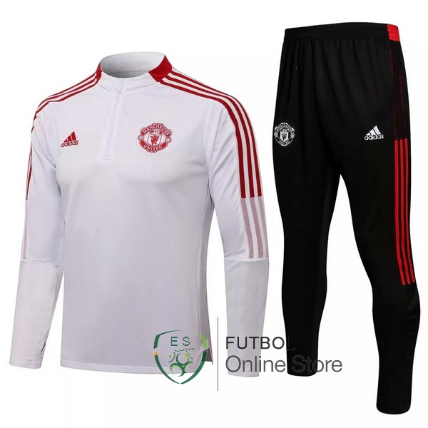 Camiseta Manchester united Chandal Ninos 21/2022 Blanco Rojo Negro