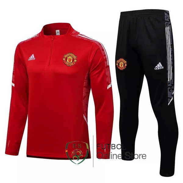 Camiseta Manchester united Chandal Ninos 21/2022 Rojo Negro